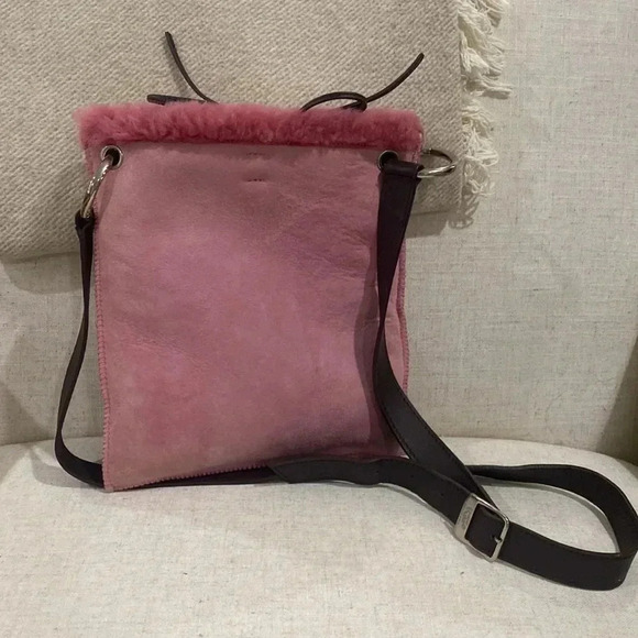 Ugg Australia Pink and Brown Crossbody Bag - Picture 2 of 11